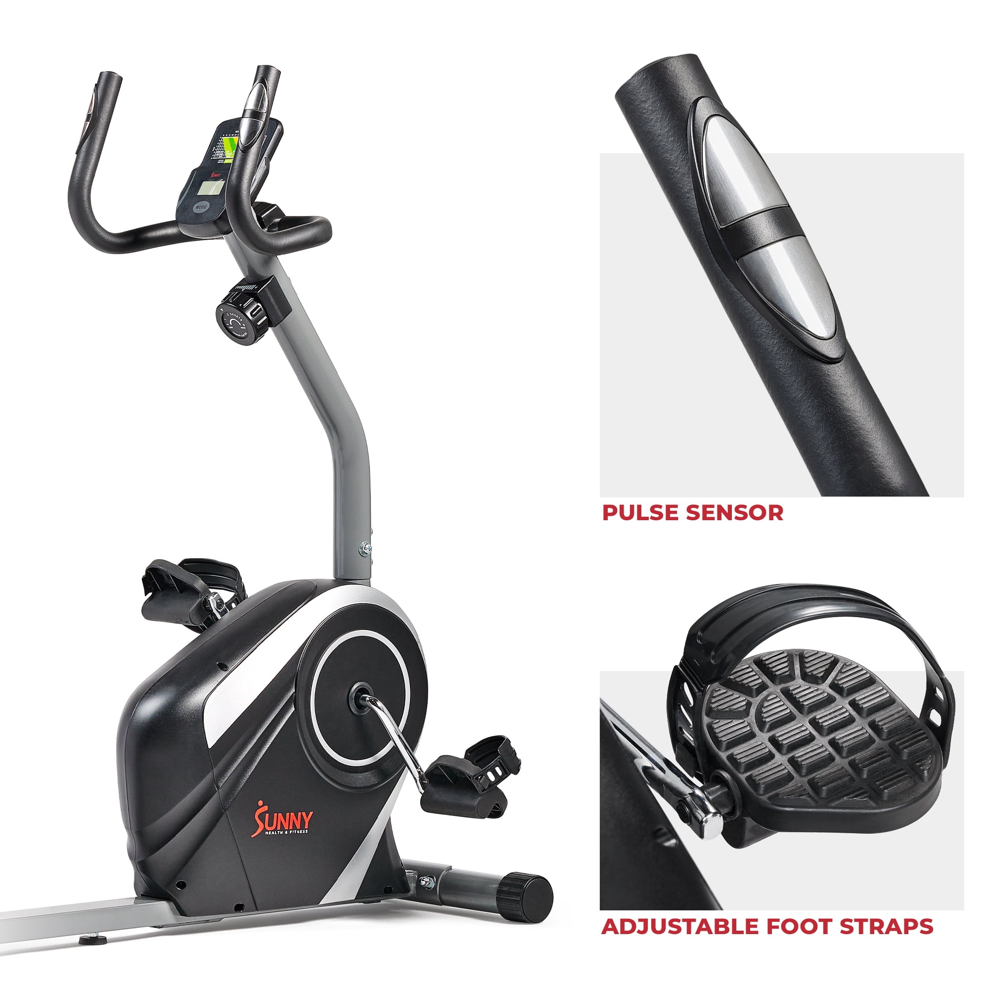 Sunny Health & Fitness Magnetic Recumbent Bike, 300lb Cap 