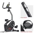 thumbnail image 5 of Sunny Health & Fitness Magnetic Recumbent Bike Exercise Bike, 300lb Capacity, Easy Adjustable Seat, Monitor, Pulse Rate Monitoring - SF-RB4616S, 5 of 10