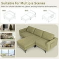 thumbnail image 5 of Costway Modular L-shaped 3 Seat Sectional Sofa w/ Reversible Chaise & 2 USB Ports Green, 5 of 11