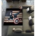 thumbnail image 1 of DEYOU Cartoon Anime Superhero Captain America Area Rugs 5 x 6ft Floor Carpet Mat for Living Dinning Room Bedroom Kitchen Hallway Office Decor, 1 of 6