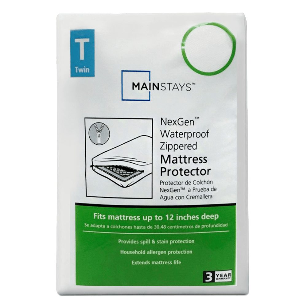 Mainstays NexGen Waterproof Zippered Mattress Protector, Twin Walmart
