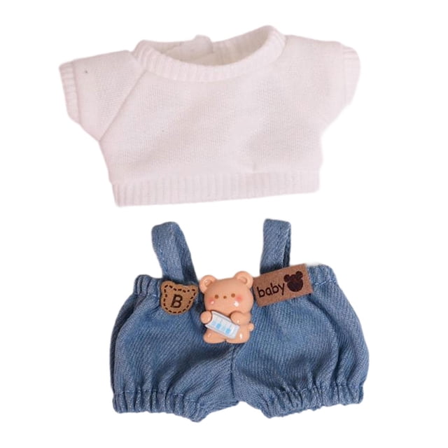 2x accesorios de Ropa para muñecas CUTICAT Conjunto de camiseta y pantalones con tirantes 15cm