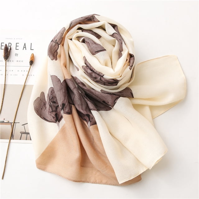 Bufandas de moda para mujer, ligeras, elegantes, estampadas, bufanda enorme, estola larga y suave para abrigo de cuello