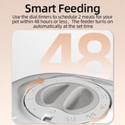 ROJECO 2 Meals Automatic Pet Feeder Smart Cat Food Dispenser For Wet & Dry Food Kibble Dispenser Accessories Auto Feeder For Cat