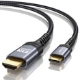 thumbnail image 1 of Cable HDMI JSAUX Mini HDMI a HDMI 2.0 4K 60 Hz 3 m - Gris, 1 of 7