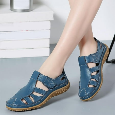 

Tdoqot Women s Comfort Sandals- Casual Summer Womens Sandals Blue Size 6
