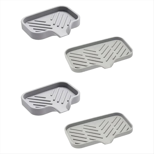 Bandeja de Silicona para Drenaje, Estante Almacenamiento Esponja y Jabón, Estante para Almacenamiento Jabón y Cepillo para , Estante Almacenamiento para Cocina