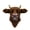 Brown, variant on Halloween Cow Mask with Moving Jaw,Realistic Bull Mask Prop,Mouth Movable Bull Mask,Furry Plush Fursuit Cattle Head Mask Costume