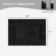 thumbnail image 6 of Home Weavers Classy Bathmat 100% Cotton Tufted Bath Rug, Extra Soft and Absorbent Bath Rugs, Bath Carpet, Machine Wash, bath rug for Bathroom, 17"x24" Rectangle, Black, 6 of 10