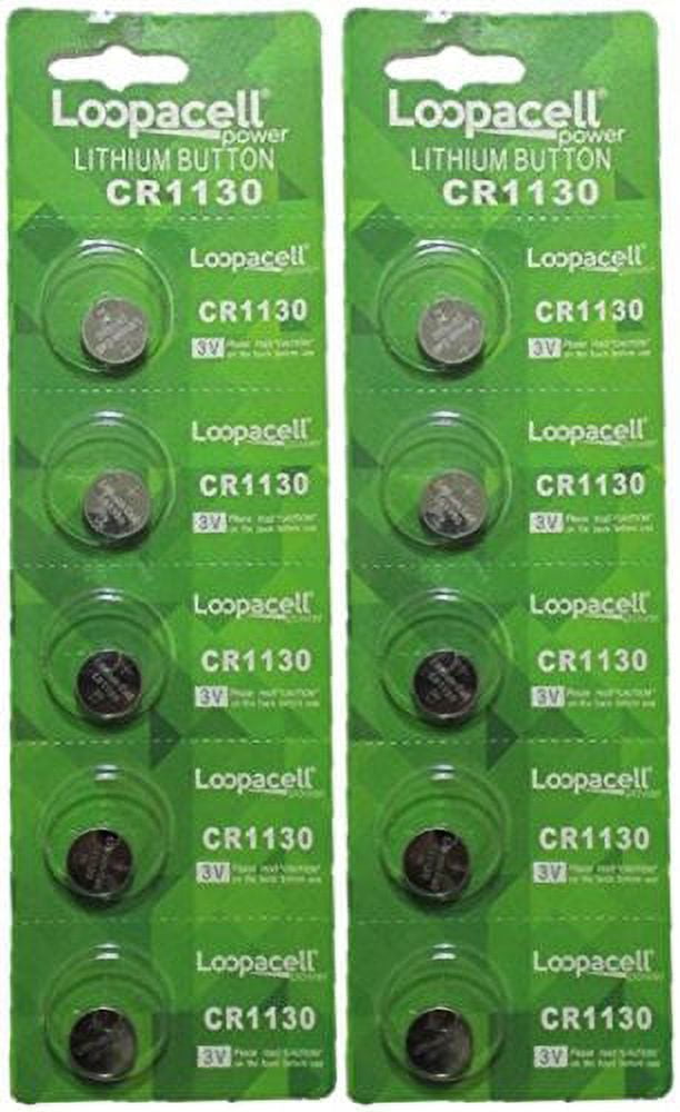 Loopacell 10 CR1130 Lithium Volt Cell Batteries