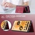 thumbnail image 3 of Jiahe Cover for Google Pixel 7 Pro Detachable Wallet Shockproof Magnetic PU Leather Flip Wallet 4 Cards Slots Stand Protective Case,Red, 3 of 7