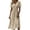 Khaki, variant on Boho Dresses for Women Casual Plus Size Wrap V Neck Solid Color Tunic Dress A-Line Beach Vacation Dresses 2026
