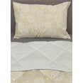 thumbnail image 3 of Ivory Comforter & Sham Bedding Set, Science Molecules Motif Chemical Bonds Circular Atoms in Soft Toned Form Design, 3 pcs Duvet Set Microfiber Filling Quilt, 5 Sizes, Cream White, by Ambesonne, 3 of 4