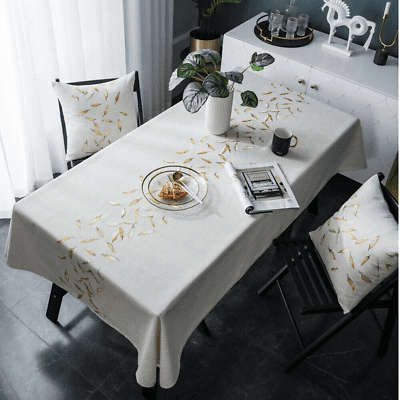 

AYZM Embroidery Tablecloth Rectangle Table Cloth Cover Dining Room Home Decor