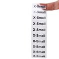 thumbnail image 4 of Clear X-Small Clothing Size Strip Stickers | 1.25 x 5" Inches Wide | 125 Pack, 4 of 7