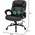 thumbnail image 3 of 400 Pounds of Wide Seat Desk Furniture PU Leather Computer Chair Pc Room Chair Gamer Chairs Mobile Design Armchair Gaming Office My Lux Decor Round, 3 of 6