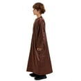 thumbnail image 6 of Tiweut Boys Tops Arabic Thobe Long Sleeve Crew Neck Robe Teenage Embroidered Children's Wear Coat for Boy Coffee,5-6 Y, 6 of 8