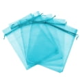 thumbnail image 1 of Bolsas de regalo de organza Boshen, 13 x 18 cm, 200 unidades, azul turquesa, 1 of 9