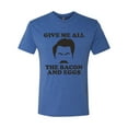 thumbnail image 2 of Parks and Recreations Give Me All The Bacon and Eggs Pop Male Premium Tri Blend T-Shirt, Vintage Royal, 2XL, 2 of 3