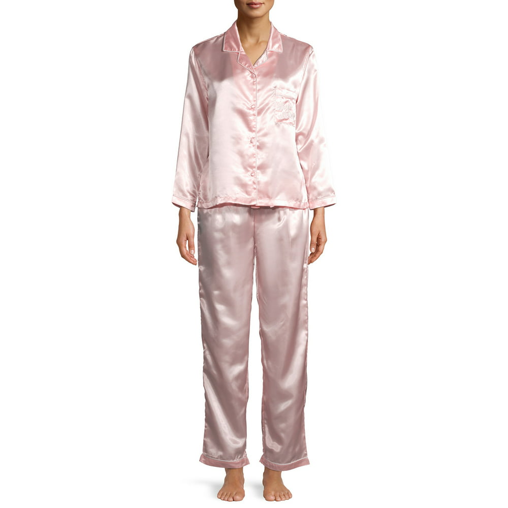Mina Lisa - Mina Lisa Women's Weekend Fleece Lace Pajama Set, 2-Piece ...