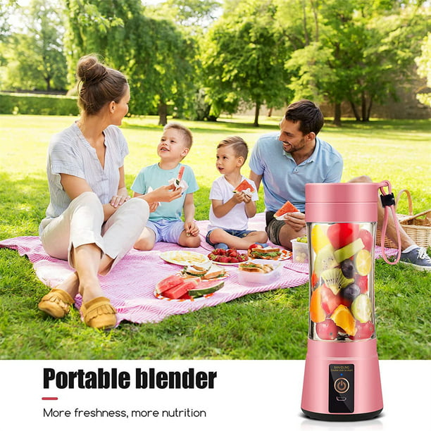 Portable Blender,Personal Blender with USB Mini Fruit Juice Mixer, Mini Blender Travel 13oz Bottles-Purple -