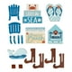 thumbnail image 2 of Verano Bandeja Jerárquica Hola Playa Azul Bandeja Decoraciones Silla Costera Cangrejo Chanclas Signos de Madera Verano Mar Océano Granja para Casa Mesa Estante, 2 of 7