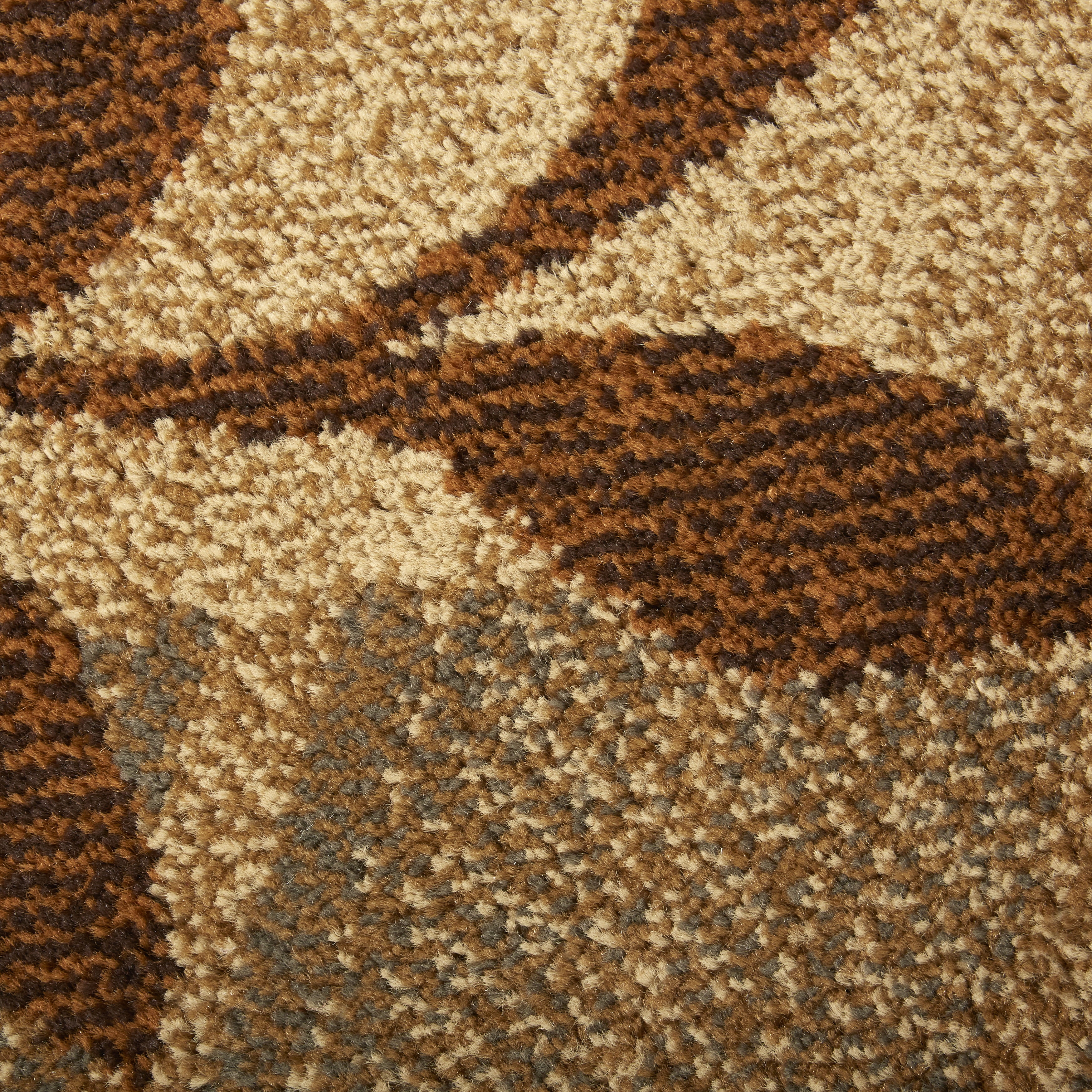 Home Dynamix Royalty Clover Contemporary Geometric Border Area Rug, Brown/Blue, 7'10" Round