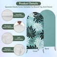 thumbnail image 5 of Teal Black Floral Arch Backdrop Cover 7.2 FT Vintage Teal White Black Flower Stretchy Elastic Arch Stand Covers Spandex Arched Background Birthday Wedding Party Decoration (No Stand), 5 of 9