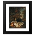 thumbnail image 2 of Dirk Valkenburg 20x24 Black Modern Framed Museum Art Print Titled - A Cat Attacking Chickens by a Basket, a Rake and a Knife, 2 of 5