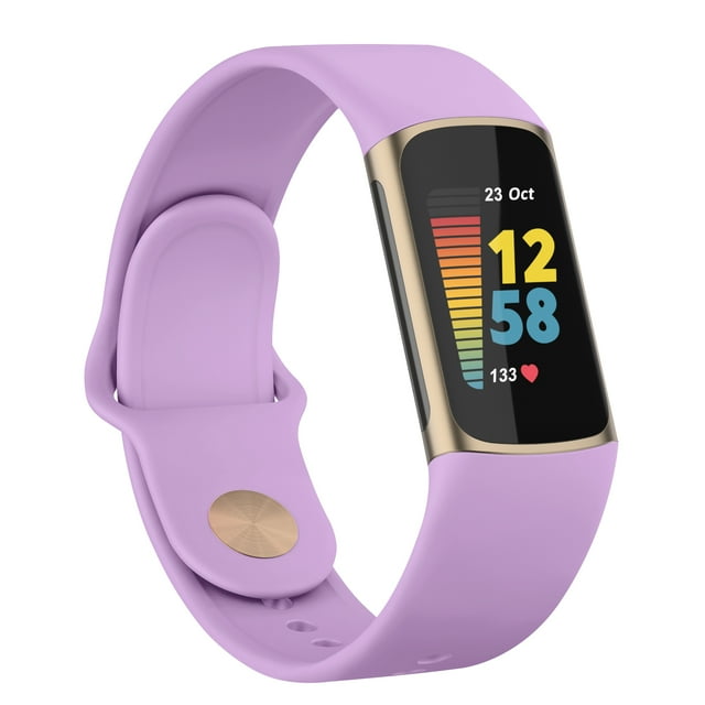 Bracelet pour Fitbit Charge 6 5 Bracelet en Silicone pour Fitbit Charge 5 6 Bracelet de Sport Remplacement Accessoires de Montre Intelligente violet pour Charge 6