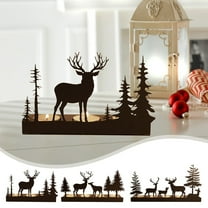 Large Christmas Ornaments Elegant Metal Iron Christmas Deer And Tree Candlestick. Attractive Christmas Tabletop Decor With Illuminating Ambiance For Festive Home Christmas Decoration 2025