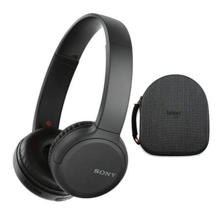 Sony WH-CH520 Wireless On-Ear Headphones (Black) Bundle with Hardshell Case