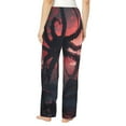 thumbnail image 3 of Balery Giant Monster Over City print Women's Pajama Pants,Ultra Lightweight Pjs,Lounge Pant-X-Large, 3 of 9