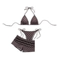thumbnail image 4 of Women's Two Piece Swimsuits Polka Bikini Tankini Swimsuit With Beach Cover Up Skirt Summer Swimwear 2 Piece Bathing Suits S, 4 of 7