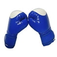 thumbnail image 4 of Guantes de boxeo shamjiam Guantes de entrenamiento kickboxing cómodos largos Correa para muñeca resistentes saco Azul 10oz, 4 of 8