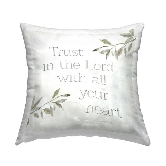 Stupell Industries Trust The Lord Sentiment Decorative Printed Throw Pillow Design by Carol Robinson.