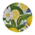 thumbnail image 2 of Awypu  Round Fitted Tablecloth Lemon Flower Fruits Pattern Table Cloth with Elastic Edged Waterproof Wipeable Round Table Cover for Patio Parties Outdoor Decor White, 2 of 7