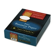 Southworth Cotton Business Paper, 8-1/2" x 11", 20 lb., White, Red Ruled, Box of 500