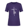 thumbnail image 5 of XCHQRTI Faith Shirts for Women Plus Size Graphic Tees Short Sleeve Vintage T Shirts Oversized Religious Ladies Tee Shirts, 5 of 10