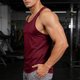 thumbnail image 4 of Camiseta de tirantes de cuello redondo para hombre, color liso, ajustada, para ejercicio, cuello redondo, fitness, manga corta, blusas de algodón para hombre, 4 of 9
