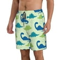 thumbnail image 2 of Goofa Cute Dinosaur Blue Green Printed Mens Swim Trunks Summer Quick Dry Short Beach Swimwear Bathing Suits-Small, 2 of 9