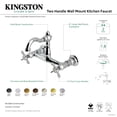 thumbnail image 7 of Kingston Brass KS3253BEX Essex Double-Handle Wall-Mount Bridge Kitchen Faucet, Antique Brass, 7 of 7