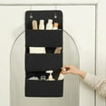 thumbnail image 2 of Bxaolu Over The Door Organizer, 3-Tier Behind Door Storage with 3 Pockets, Bathroom Storage Organization, Bedroom Organizer and Storage For Small Items, Black, 1Pack, 2 of 6