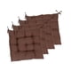 thumbnail image 5 of 4 cojines cuadrados para silla de cocina de interior, 40 x 40 cm, con lazos. Café, 5 of 9