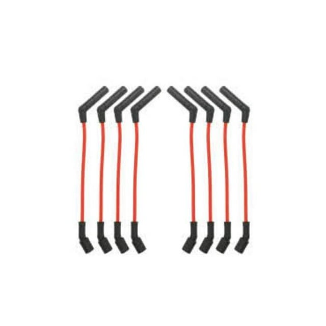 9 in. & 8 mm Spark Plug Wire Set with 135 deg Plug Boots for LS Car, Red