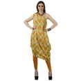 thumbnail image 1 of Moomaya Robe Kurti Sans Manches à une Épaule Imprimée pour Femmes, Vêtement de Créateur Boho pour Fête, 1 of 7
