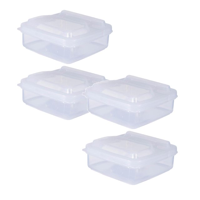 Oleegame 2PC Kids Snack Boxes For School Storage Box Refrigerator Special Scallion Garlic Fruit Crisper Box Household Clamshell Butter Block Packaging Box Clear