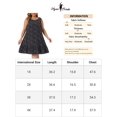 thumbnail image 6 of Unique Bargains Women's Plus Floral Sleeveless Ruffle Hem Casual Dresses 1X Black, 6 of 6