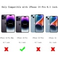 thumbnail image 2 of Compatible with iPhone 14 PRO 5g 6.1 inch Phone Case, Gold Cute Love Heart with Side Small Pattern Luxury Plated Edge Camera Protection Soft Silicone Shockproof Bumper Cover (Black), 2 of 10