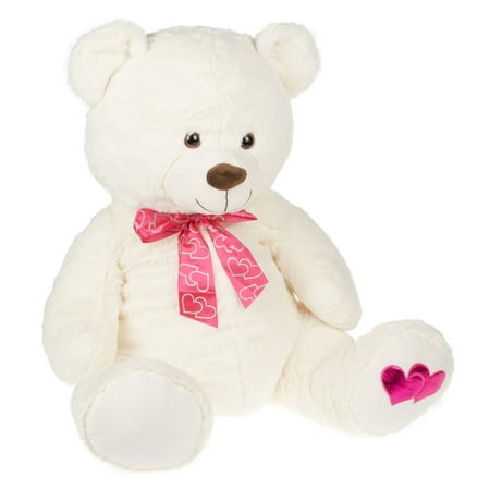Way To Celebrate Valentine's Day Large Plush, Teddy Bear, White